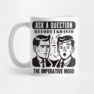 Questioning Expressions: Black & White Duo Mug